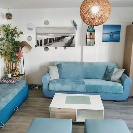 Appart Bleu Azur A Olhos D'agua 5mn De La Plage. Apartamento